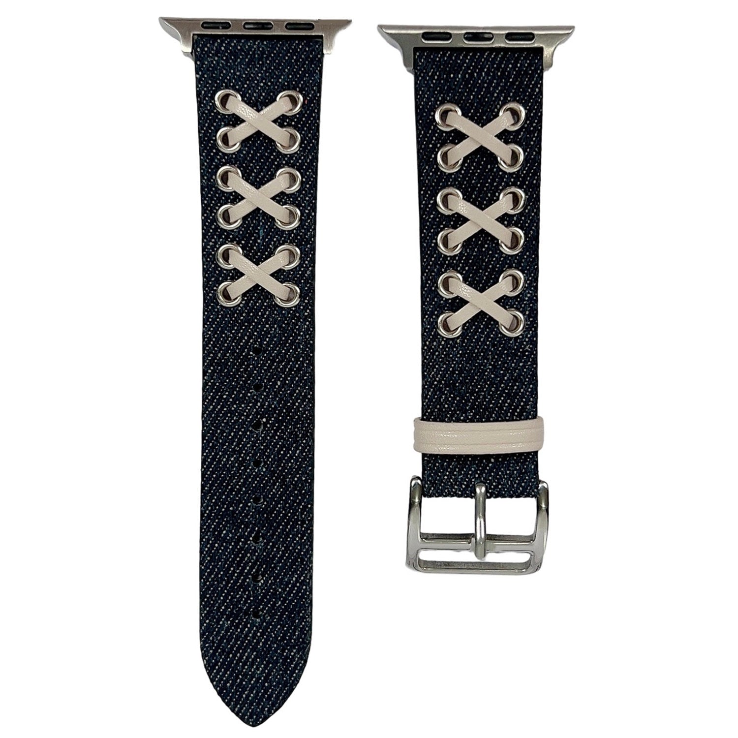 For Apple Watch Series 9 8 7 41mm 6 5 4 SE SE (2022) SE (2023) 40mm 3 2 1 38mm Canvas Watchband Nylon X Decor Watch Strap For Apple Watch Series 9 8 7 41mm 6 5 4 SE SE (2022) SE (2023) 40mm 3 2 1 38mm Canvas Watchband Nylon X Decor Watch Strap